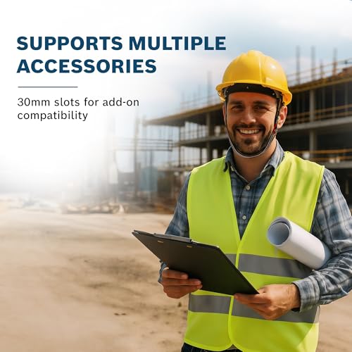 Image of BOSCH SH 610 R Yellow Safety Helmet | 8-Point Suspension | Plastic Suspension Non-Ventilated | High Strength HDPE Shell | Ratchet Type Adjustment | Adjustable Chin Strap | Comfortable | BIS Certified