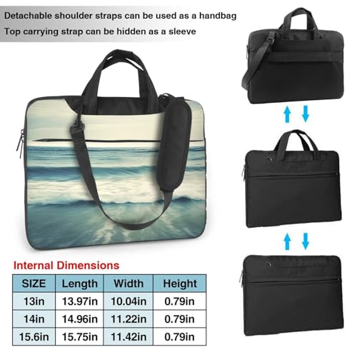 Bolso de hombro para laptop con diseño oceánico miniatura 3