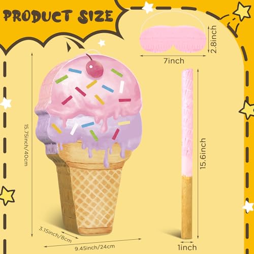 Capoda DI-CAPODA-1484 Ice Cream Piñata Ice Cream Cone Shaped Piñata thumb #1