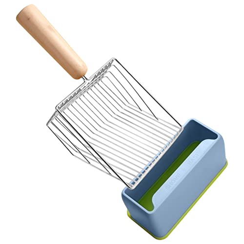 colher gatinho - Colher areia gato pequeno pá profunda,Colher lixo metal com, pá profunda cocô gato