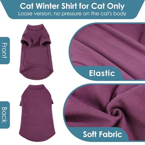 Chemise douce à motif sphynx avec manches pull chaud polaire chat - 5