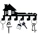 CREATCABIN Portachiavi in Metallo Nero Portachiavi per Montaggio A Parete Appendiabiti Decorativo da Appendere Ferro Organizzatore Decorativo Roccia con 6 Ganci Motivo A Casa 10.6 x 5 x 1.5 Pollici
