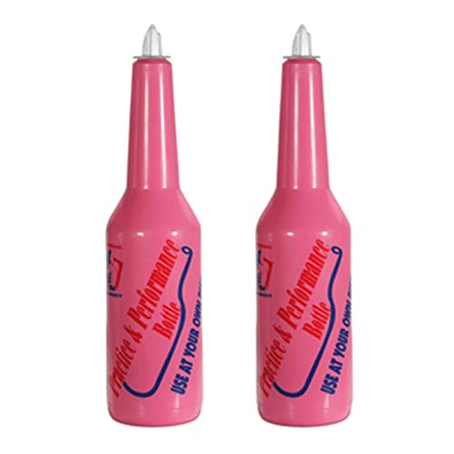 Botella de flair para práctica de bartending resistente en color rosa 2