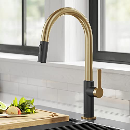Kraus Kpf-2820Bb Oletto Single Handle Pull-Down Kitchen Faucet, 17 Inch, Brushed Brass #TOP1