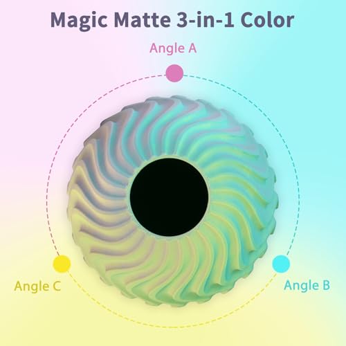 Image of iSANMATE Matte 3D Printer Filament, 3-in-1 Color Rainbow Filament, Coextrusion 3D Filament, Rapid Magic Color Change Filament 1.75mm, Dimensional Accuracy + /- 0.03 mm, Moonstone 1KG /Spool