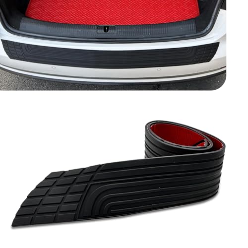 Zigeiya Car Trunk Protector, Shock Absorption Anti-scratch Cushioning Pad with Self-adhesive, Flexible Cuttable Non-slip Protection Strip, Universal Waterproof Exterior for Cars Trucks SUVs (Black)