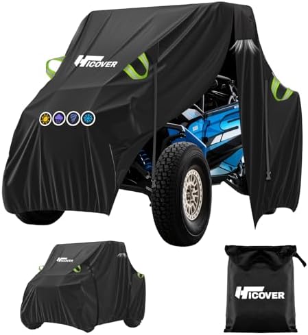 600D UTV Cover Heavy Duty - All Weather Protection UTV Cover 2 Se...