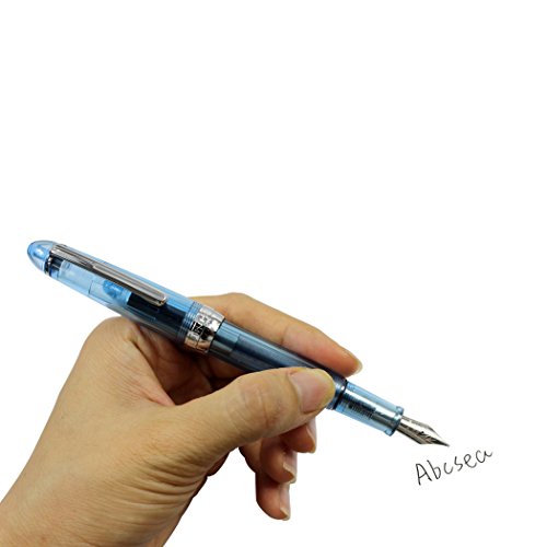 6Pcs 992 Transparent Plastic Fountain Pens, Fine Nib Fountain Pen Set, Jinhao Silver Clip And Pen Screw Cap, Solid Colors (Green, White, Blue, Orange, Grey, Brown) #TOP4