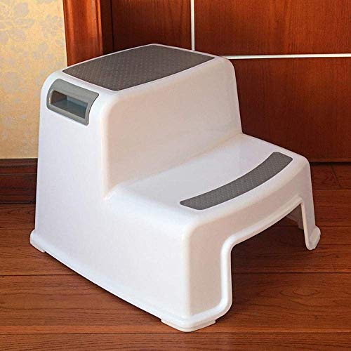 Tabouret en plastique épais gris durable avec double marche bébé - 2