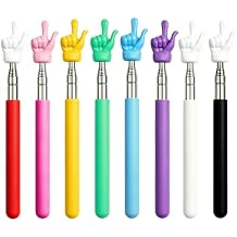 8 Pieces Telescopic Teacher Pointer Finger Pointer Stick for Teachers Coach Presenter, Extends to 21.7 Inches 8 Colors