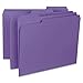 Business Source 1/3-cut Purple Interior File Folders