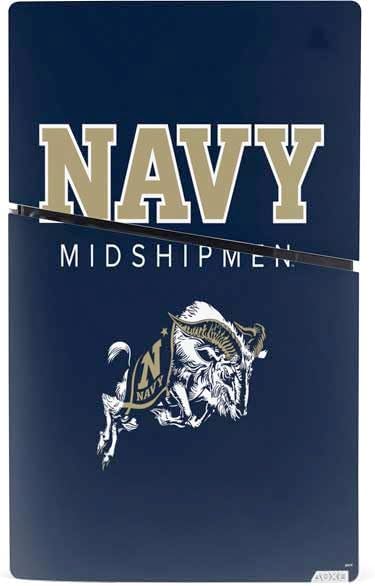 Skinit Decal Gaming Skin Compatible with PS5 Slim Digital Edition Console - Officially Licensed United States Naval Academy Midshipmen Design