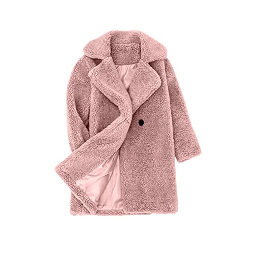 Baby Girls Faux Fur Teddy Long Coat Tollder Kids Winter Fleece Jacket Warm Outwear Clothes 0-6Years #TOP2
