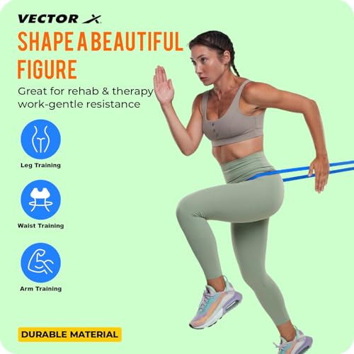 Image of Vector X Power Pull Up 50-125 Lbs Resistance Bands for Very Heavy Strength Workouts & Fitness Gym | Natural Rubber Loop Band for Men Training (25-50 Kgs)