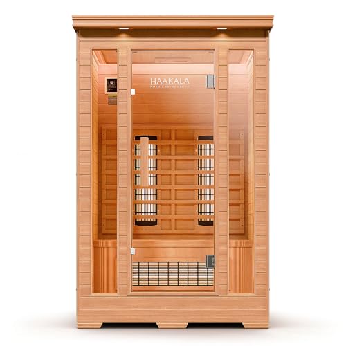 di volio Infrarotsauna Loimaa II, Infrarotkabine für 2 Personen aus Holz, Vollspektrumstrahler, LED-Farblichttherapie & Ionisator, 190x120x105 cm, (2-Personen) di volio Infrarotsauna Loimaa II, Infrarotkabine für 2 Personen aus Holz, Vollspektrumstrahler, LED-Farblichttherapie & Ionisator, 190x120x105 cm, (2-Personen)