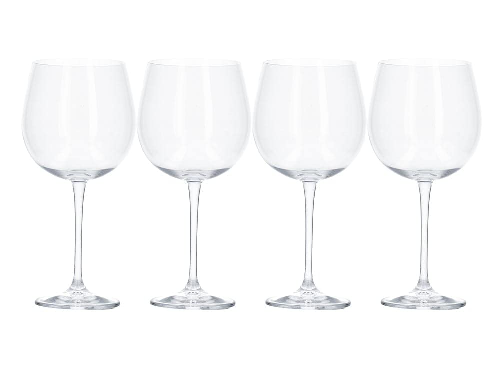 Mikasa Julie Set of 4 Gin Goblets - European Crystal - Lead-Free - Dishwasher Safe - Clear
