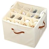 Organizador de zapatos que ahorra espacio, apilable, sistema de almacenamiento de zapatos de tela con tapa transparente y separadores ajustables, hasta 16 pares, para debajo de la cama, armario o
