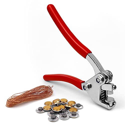 Pince Outil Anti-vol, FINELYCR - Étanchéité Pince de Sécurité Outil Set avec Fil de Cuivre de 5 m et 20 Joints Ronds, Pince à Plomber Set pour Joints Jusqu'à 8 mm de Diamètre Cover
