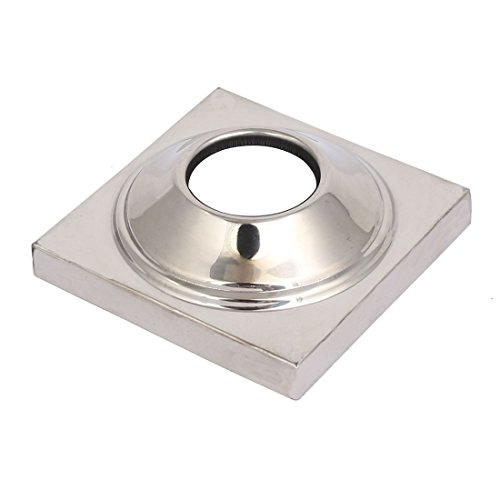 Aexit Staircase 201 Construction Hardware Stainless Steel Square Ball Seat 80mmx80mm Silver Tone Model:17as351qo62