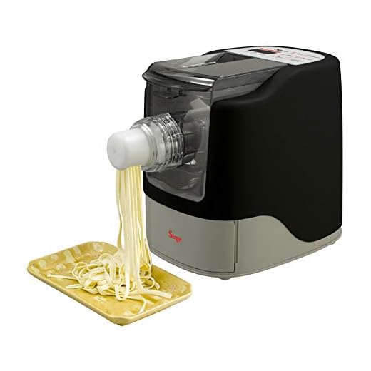 Sirge Pasabuona Machine à pâtes 260 W – 13 Trafile – jusqu'à 480 g de farine – 4 programmes avec éventuel repos – Accessoires pour raviolons et kit de pain / pizza offert