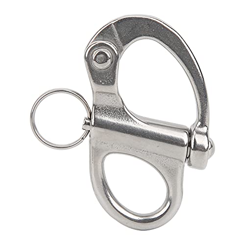Primary Color Stainless Steel Snap Hook, Fixed Snap Hook, Hiking for Camping Outdoor Climbing (70MM)