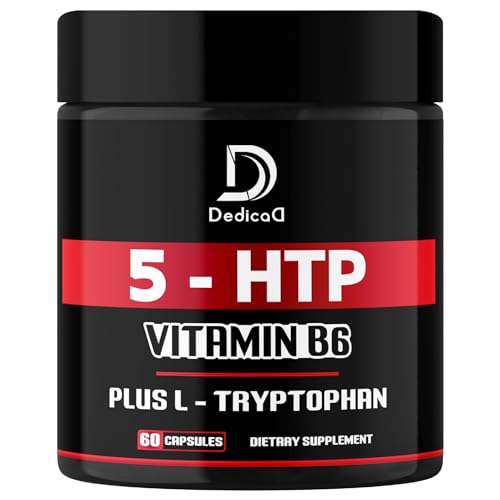 5 HTP Supplement - 60 Capsules 3in1 Combined with Vitamin B6, L-Tryptophan
