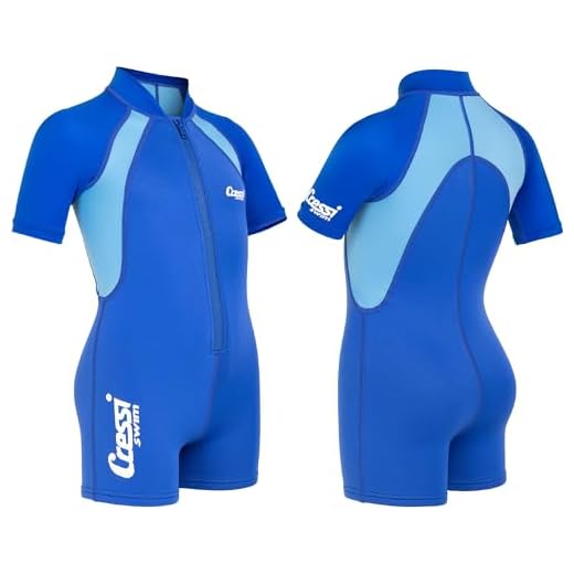 Cressi Kid Shorty Wetsuit 1.5 mm - Shorty Neoprenanzug für Kinder Ultra Stretch Neopren, Blau/Hellblau, M (3 Jahre)