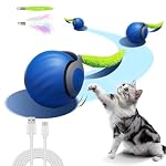 Interactive Cat Toy Ball - Automatic Interactive Cat Toys for Indoor Cats to Keep Them Busy, 2026 New Rechargeable 2 Speeds Enrichment Toys with 2 Tails, Smart Rolling Toy for Small/Medium/Large Cats - Image 2