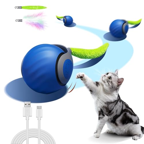 Interactive Cat Toy Ball - Automatic Interactive Cat Toys for Ind...