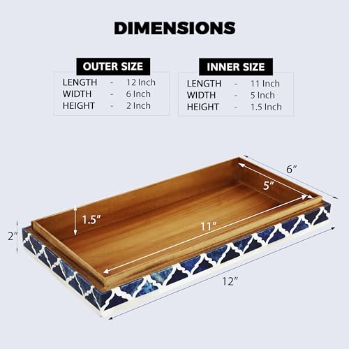 Boîte décorative pour bijoux rangement en bois sculpté classique - 4