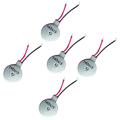 TECKEEN Motor vibrador CC de 8 mm de diámetro, mini motores vibratorios pequeños, con botón de monedas planas, motor vibrador micro CC para reloj inteligente