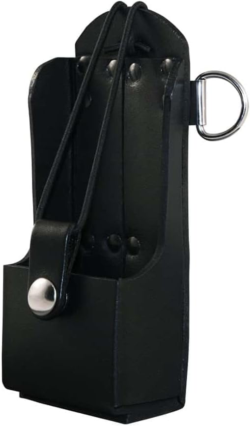 Boston Leather Firefighter's Bundle - Reflective Anti-Sway Radio Strap/Belt, Firefighter's Radio Holder (for Motorola HT750 / HT1250), 2 Cord Keepers (5473-RC-1)