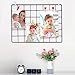Pack De 1 Grille Murale | Panneau Mural Grillagé pour L'affichage De Photos | Grille Photo Murale Décorative | Métalliques & Noirs | Organiseur De Rangement en Treillis Et Cadre pour Photo