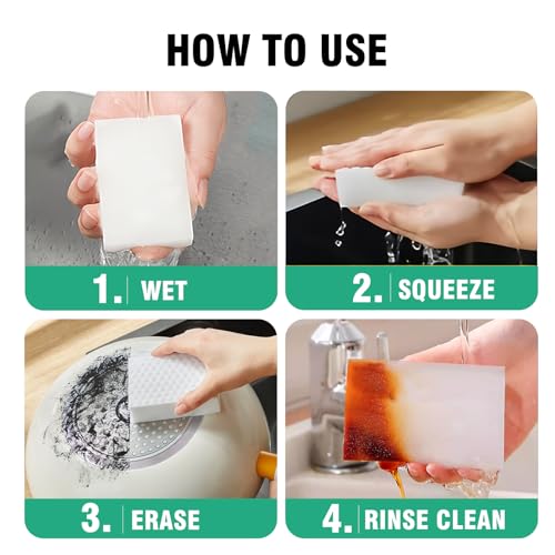 Vancace Magic Eraser Sponges 10-pack, 2X Compressed Melamine Foam — view 6