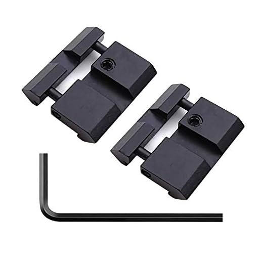 Higoo 2PCS 11mm Dovetail to 20mm Picatinny/Weaver Low Pro Snap-in Rail Adaptor