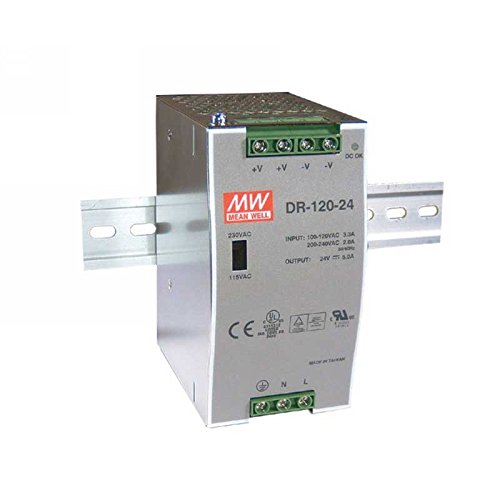 B+B SmartWorx DR-120-24 MEANWELL POWER SUPPLY DIN RAIL MOUNT METAL 120W 24V