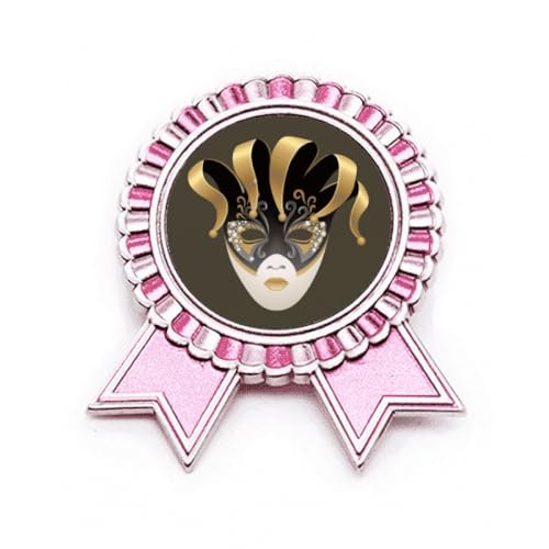 Broche Carnaval de Venise rose en métal, l'idée cadeau parfaite pour passionné de fête