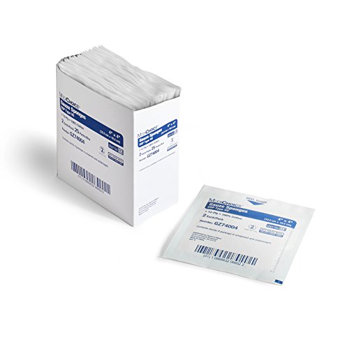 MediChoice Sterile Gauze Sponge, 4x4 Inch, 12-Ply, USP Type VII, Wound Care for First Aid, GZ74004, White, Case of 600 miniatura 2