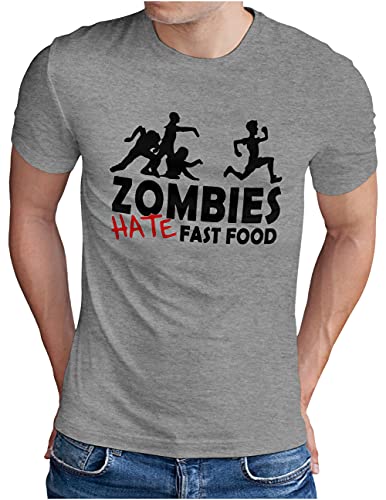 T-Shirt Halloween Morts Vivants OM3 Zombies Hate Fast Food 5XL