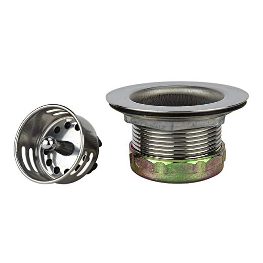 Keeney 878PC Stainless Steel Junior Duo Bar Sink Strainer with Basket, Fits 2-Inch or 2-1/2-Inch Openings, Polished Chrome