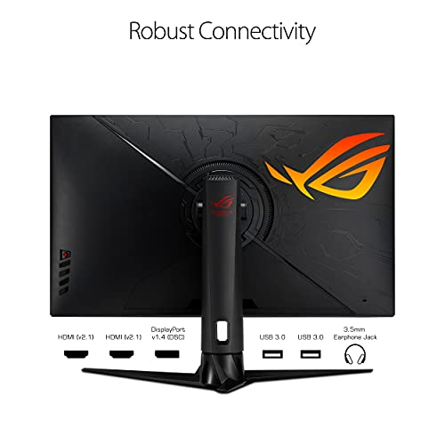Image of ASUS ROG Swift PG32UQR 32 inch 4K HDR 144Hz DSC HDMI 2.1 Gaming Monitor - UHD (3840 x 2160), IPS, 1ms, G-SYNC Compatible, Extreme Low Motion Blur Sync, Eye Care, DisplayPort, USB, DisplayHDR 600,Black