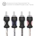 RECOIL RCI43 100% Oxygen Free Copper 4-Channel RCA Audio Cable, Twisted Pair with Noise Reduction (3ft)