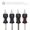 RECOIL RCI43 100% Oxygen Free Copper 4-Channel RCA Audio Cable, Twisted Pair with Noise Reduction (3ft)