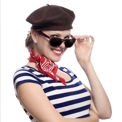 Image of Jolbndcv 6PCS Beret, French Beanie, Outdoor, Winter, Fashion Lady Hat | One Size Fits Most,Solid Color,Stretchable,for All Season