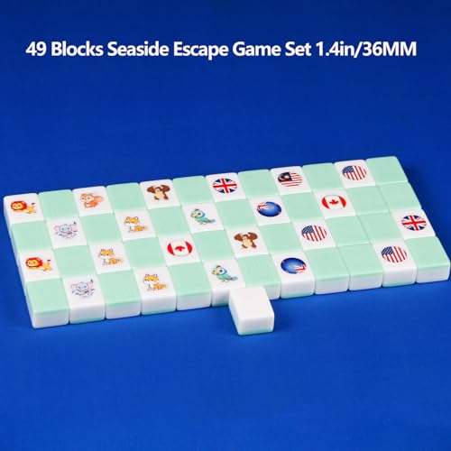 YANMEIYA Seaside Escape Game 1.4 inches 49 Pieces of Seaside Escape Game Blocks