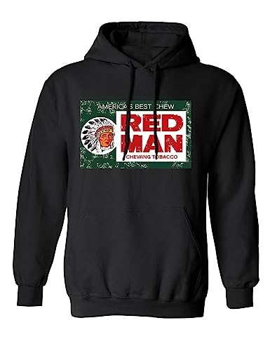 ALLNTRENDS Red Man Chewing Vintage Style Hoodie Redman Retro Classic Adult Hoodies