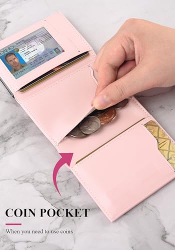 Image of wallet for men trifold,Pop Up Wallet By Metal&Leather,RFID Blocking | Minimalist Smart Wallet Holds 12 Cards,20 Bills,ID Window,Ridge wallets for men,Trifold Wallets for fathers day gift ideas