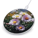 Daisy Plants Wireless Charger Portable 10W Fast Wireless Charging Pad Compatible with Phone Ultra-Thin Charging Station Lightweight Charger Mat for Travel Home Office Desk