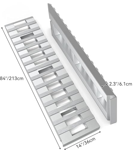 Rampas de carga de aluminio 84" x 14" para auto ATV camión miniatura 2