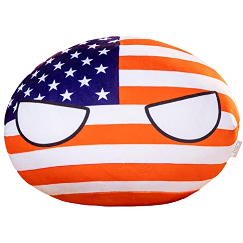 Bola de pelúcia country | Brinquedos de bola nacional de pelúcia macio | Almofada Country Ball Anime